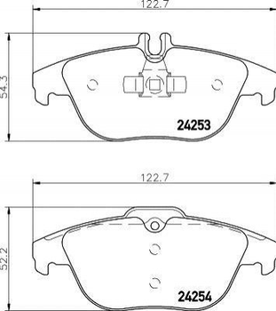 Тормозные колодки MINTEX MDB2845 Mercedes C-Class, GLK-Class, E-Class 0054200720, 0054204220, 0054204320