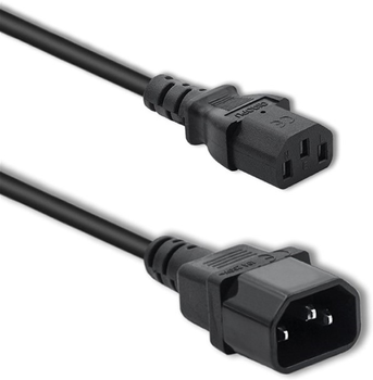 Kabel zasilający do UPS Qoltec IEC C13-C14 1.8m Black (5901878538976)