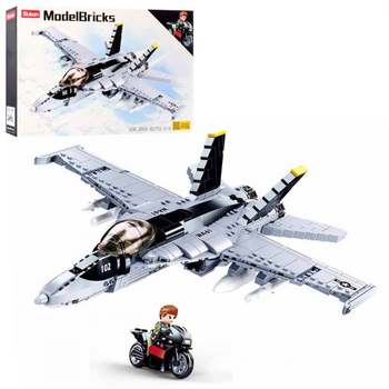 Конструктор SLUBAN Model Bricks Військовий літак M38-B0928 682 деталі