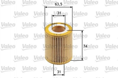 Фільтр масляний Valeo 586510 Opel Astra, Vectra, Zafira; Alfa Romeo 159; Fiat Grande Punto; Suzuki SX4; Cadillac BLS 1651079J50, 1651079J50000, 5650354