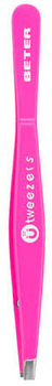 Pęseta do brwi Beter Tweezers Magnetic Straight Tip Pink (8412122091071)