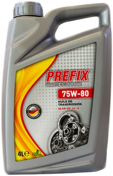 Масло трансмиссионное 75w80 4 л Prefix, API GL-4
