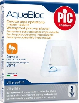 Пластырь Pic Solution Aquabloc Post Op Antibacterial Sterile Dressing 10 x 8 см 5 шт (8058090003410)
