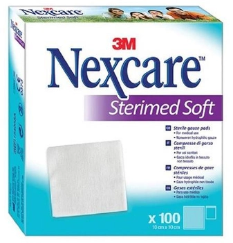 Пластир 3M NexCare Sterimed Soft Sterile Gouze Pads 10 x 10 см 100 шт (4054596566019)