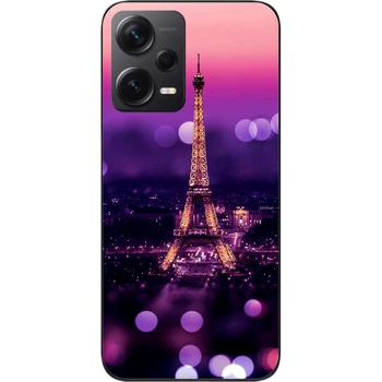 Силиконовый чехол SMTT для Xiaomi Redmi Note 12 Pro Plus 5G с картинкой Париж ночью