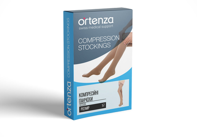 Компрессионные медицинские чулки Ortenza с открытыми пальцами класс 2 Черные 5203-А ORT размер 4 (2000444183947)