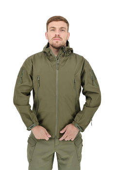 Тактична літня куртка (парка, ветровка) з капюшоном Warrior Wear JA-24 Olive Green L