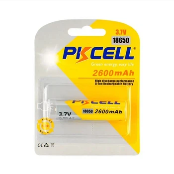 Аккумулятор 18650 3.7V 2600mAh (Li-Ion) PKCELL