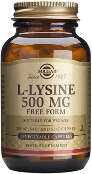 Suplement diety Solgar L-Lysine 500mg 50 kapsułek (33984016804)