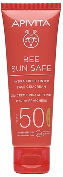 Тонирующий крем-гель для лица с морскими водорослями и прополисом - Apivita Bee Sun Safe Hydra Fresh Tinted Face Gel-Cream SPF50 50ml (50ml) (977379-1257473-2)