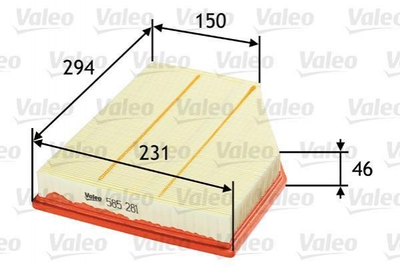 Повітряний фільтр Valeo 585281 BMW 5 Series, 6 Series 13717521033, 13717521038