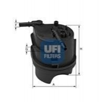 Топливный фильтр UFI 2401500 Peugeot 206, 307, 107, Bipper, 207; Citroen C3, C1, Nemo, C2; Ford Fusion, Fiesta 1677302, 190199, 2S6Q9155BA