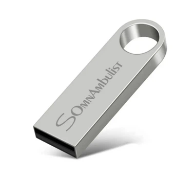 USB Карта памяти SomnAmbulist V1 Флешка Брелок 64Gb Silver