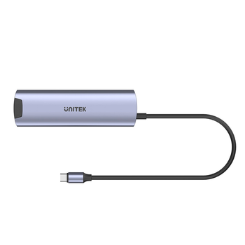 Активний хаб Unitek USB type-C 5Gbps, HDMI RJ-45 PD 100W (4894160049131)