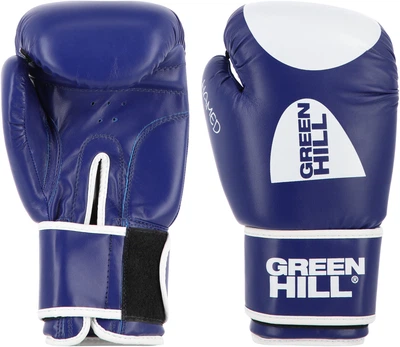 Перчатки бокс GREEN HILL HAMED искусственная кожа 6oz blue