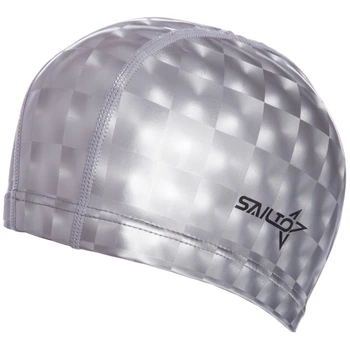 Шапочка для плавания детская SAILTO Pro (полиуретан, серебряный) (PL-5573)