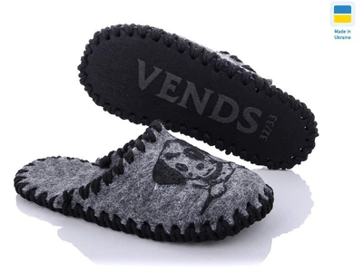 Детские фетровые тапочки VENDS 017 серый 32-33р 20см