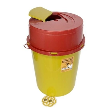 Контейнер для утилизации медицинских отходов 30 л, вторичный платик, желтый