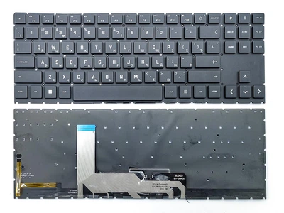 Клавіатура HP Omen 15-EK, 15-EN (RU Black з White підсвічуванням). (67713)