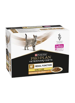 Упаковка вологого корму Pro Plan Veterinary Diets NF Renal Function Early Care для котів при патології нирок на ранніх стадіях з куркою 10 шт x 85 г