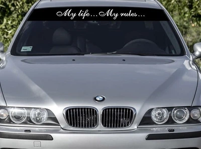 Наклейка на лобовое стекло авто ARB 3D TUNING STUDIO Май лайф My life 1300х200х0.080мм