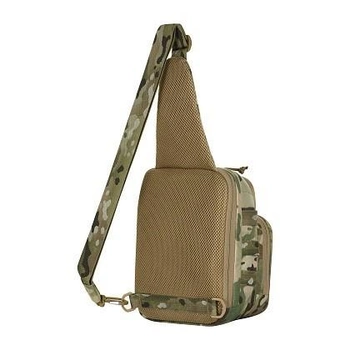 Однолямочный рюкзак тактический M-Tac Cross Bag Slim Elite Multicam - сумка военная