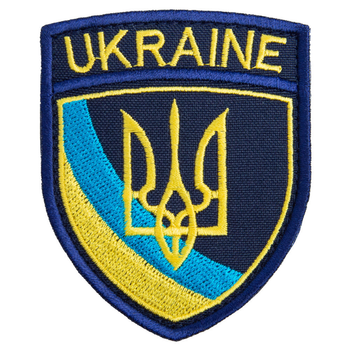 Шеврон нашивка на липучке Трезубец UKRAINE 6,5х8 см (800029693) TM IDEIA