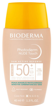 Сонцезахисний флюїд Bioderma Photoderm Nude Very Light SPF50+ 40 мл (3701129803455)