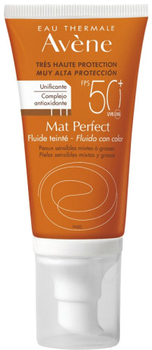 Krem przeciwsłoneczny do twarzy Avene Mat Perfect Fluid 50+ With Colour 50 ml (3282770104592)