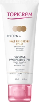 Сонцезахисний крем Topicrem HYDRA+ Radiance Progressive Tan 40 мл (3700281703818)