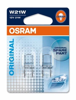 Вказівна лампа розжарювання OSRAM 7505-02B W21W 12V W3x16d 10X2 Blister