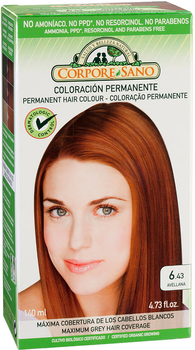 Farba kremowa z utleniaczem do włosów Corpore Sano Permanent Hair Color 6.43 Hazelnut 140 ml (8414002085927)