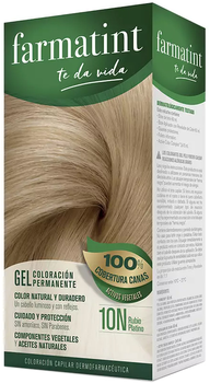 Farba kremowa bez utleniacza do włosów Farmatint Gel Coloración Permanente 10n-rubio Platino 135m (8470001791191)