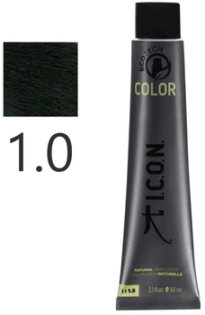 Крем-фарба з окислювачем Icon Ecotech Color Natural Hair Color 1.0 Black 60 мл (8436533671622)