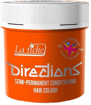 Farba kremowa bez utleniacza do włosów La Riche Directions Semi-Permanent Conditioning Hair Colour Fluorescent Orange 88 ml (5034843001868)