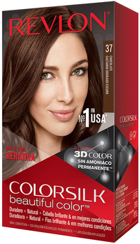 Farba kremowa z utleniaczem do włosów Revlon COLORSILK Tinte 37-chocolate 60 ml (309978456377)