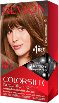 Крем-фарба для волосся з окислювачем Revlon Professional Colorsilk Ammonia Free 43 Medium Golden Brown 60 мл (309978695431)