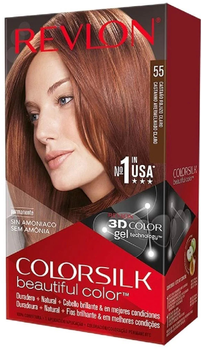 Farba kremowa z utleniaczem do włosów Revlon Colorsilk Ammonia Free 55 Light Reddish Brown 60 ml (309978695554)