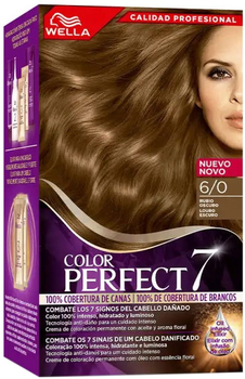 Farba kremowa z utleniaczem Wella Color Perfect 7 100 Cobertura De Canas 6-0-Rubio Oscuro 60 ml (4064666324029)