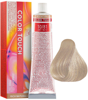 Farba kremowa z utleniaczem Wella Color Touch 10-81 60 ml (8005610528687)