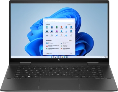 Ноутбук HP Envy x360 2-in-1 Laptop 15-fh0004ua (8F2C7EA) Nightfall Black / 15.6" OLED Full HD, Multi-touch / AMD Ryzen 7 7730U / RAM 16 ГБ / SSD 1 ТБ / Windows 11 Home / Подсветка клавиатуры