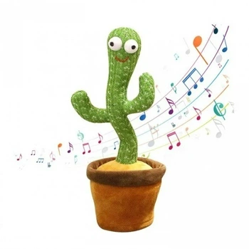 Танцующий кактус поющий 120 песен с подсветкой работает от аккумулятора Dancing Cactus