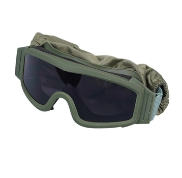 Тактичні окуляри E-Tac WT-12 з 3 парами змінних лінз + чохол Green (3_03340)