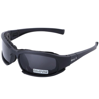 Тактичні окуляри Daisy X7 із 4 змінними лінзами + чохол Black (3_02208)