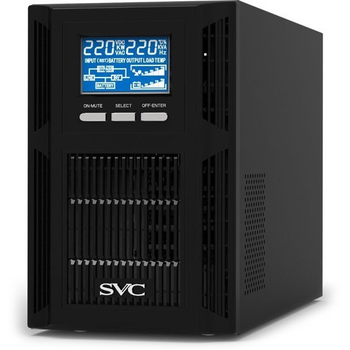 Джерело безперебійного живлення SVC PT-1KF-LCD 1000ВА/1000Вт під зовнішню батарею