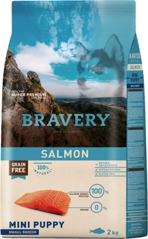 Сухой корм BRAVERY Salmon Mini Puppy для щенков мелких пород с лососем 600 г (8436538949221)
