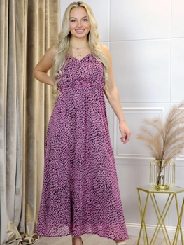 Sukienka letnia damska maxi Merribel Justina M/L Purpurowa (5907621630393)
