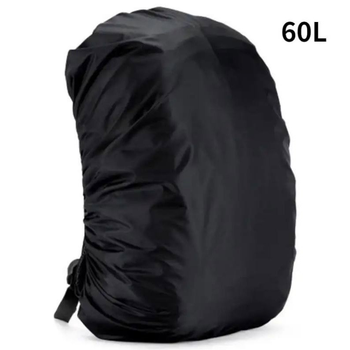 Чохол дощовик для рюкзака 60 л водонепроникний чорний