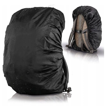 Чохол дощовик для рюкзака 35 л водонепроникний чорний