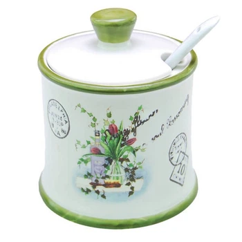 Сахарница Maestro с ложкой d9 см фарфор (20065-09 MR)